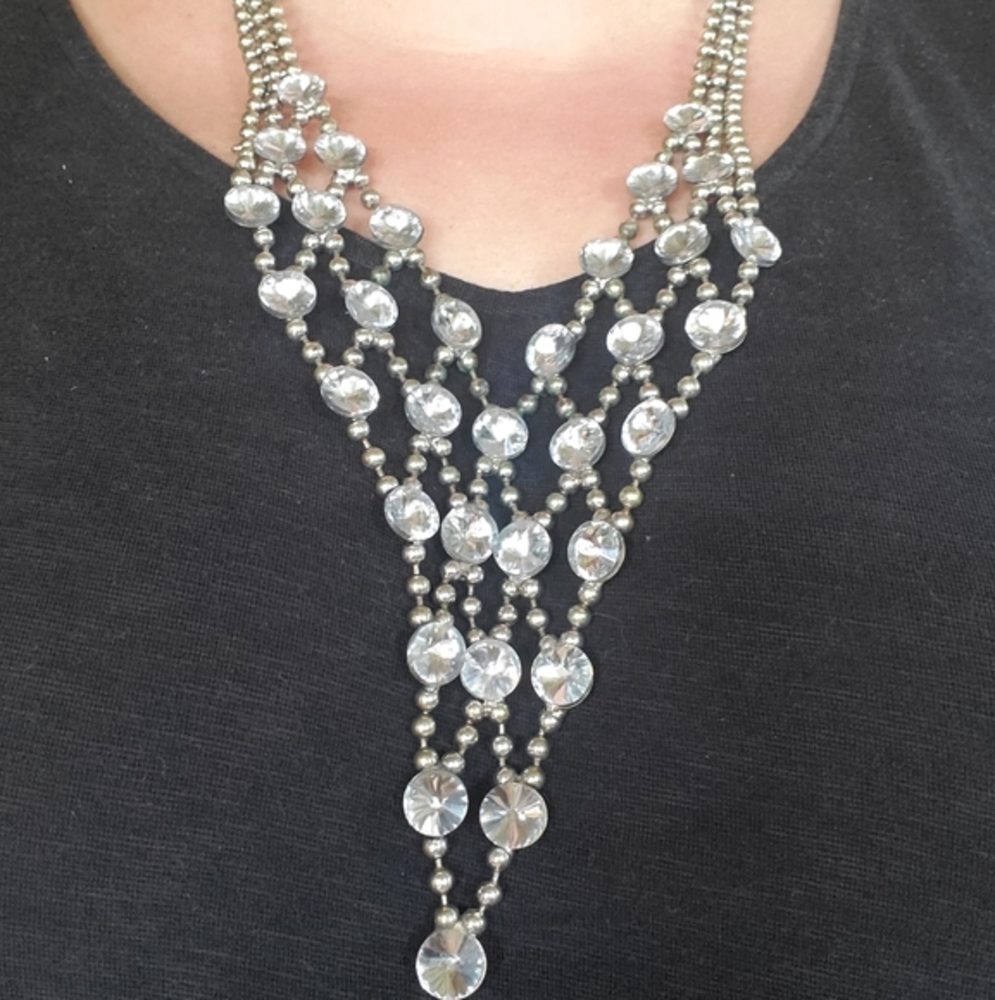 1950s Beautiful Statement Rhinestone Necklace - image 1